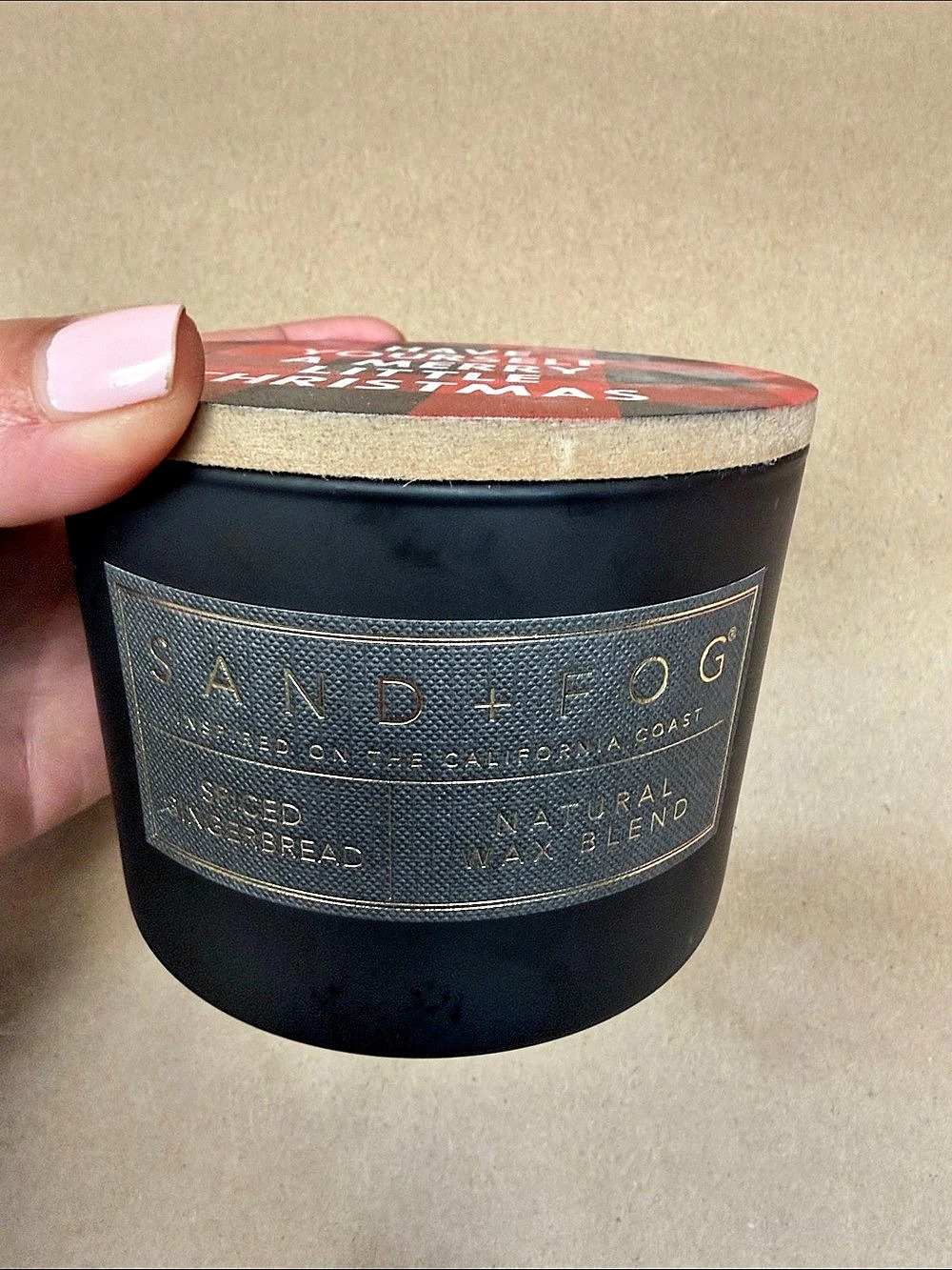 SAND+FOG Spiced Gingerbread Plaid Scented Candle